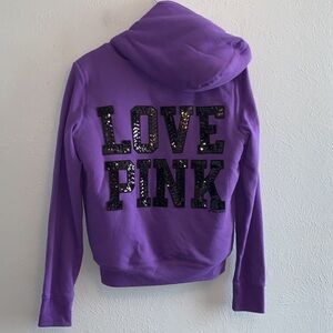 Vs sequin fur full zip nwt